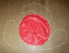 Round 15 inch Red Nylon Parachute