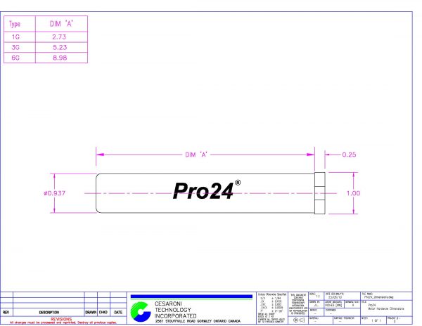 CTI Pro24 Hardware Casing dimensions