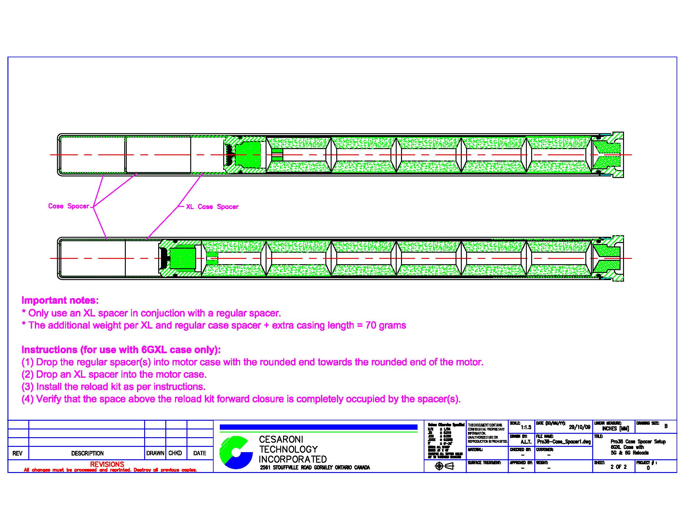 Pro38 Spacer Dimensions